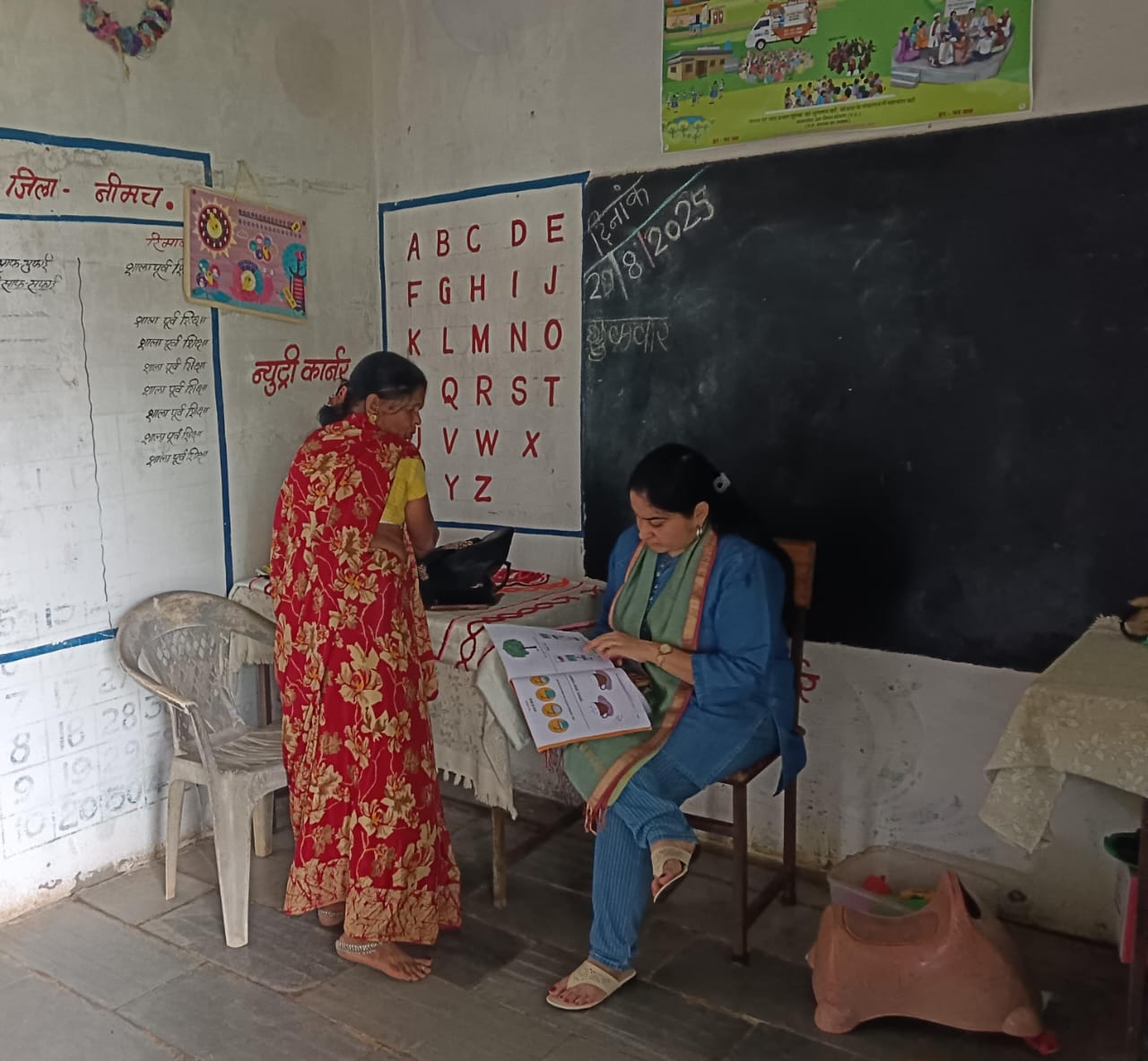 डीपीओ सुश्री अंकिता पंड्या ने आंगनवाड़ी केन्द्रों का आकस्मिक निरीक्षण किया
