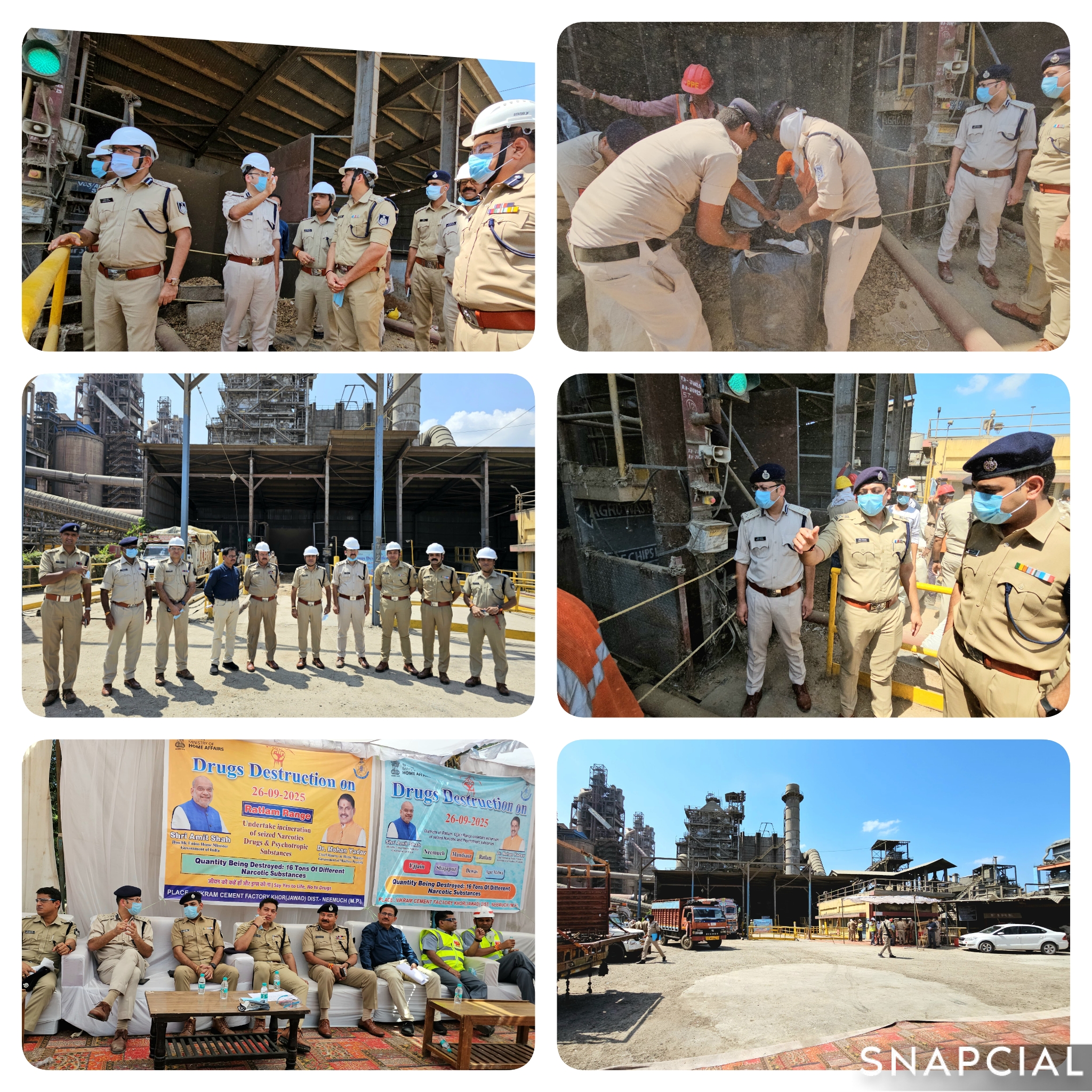 नीमच में 8 करोड़ रुपये का मादक पदार्थ किया गया नष्ट, उज्जैन संभाग में पुलिस ने किया था जब्त