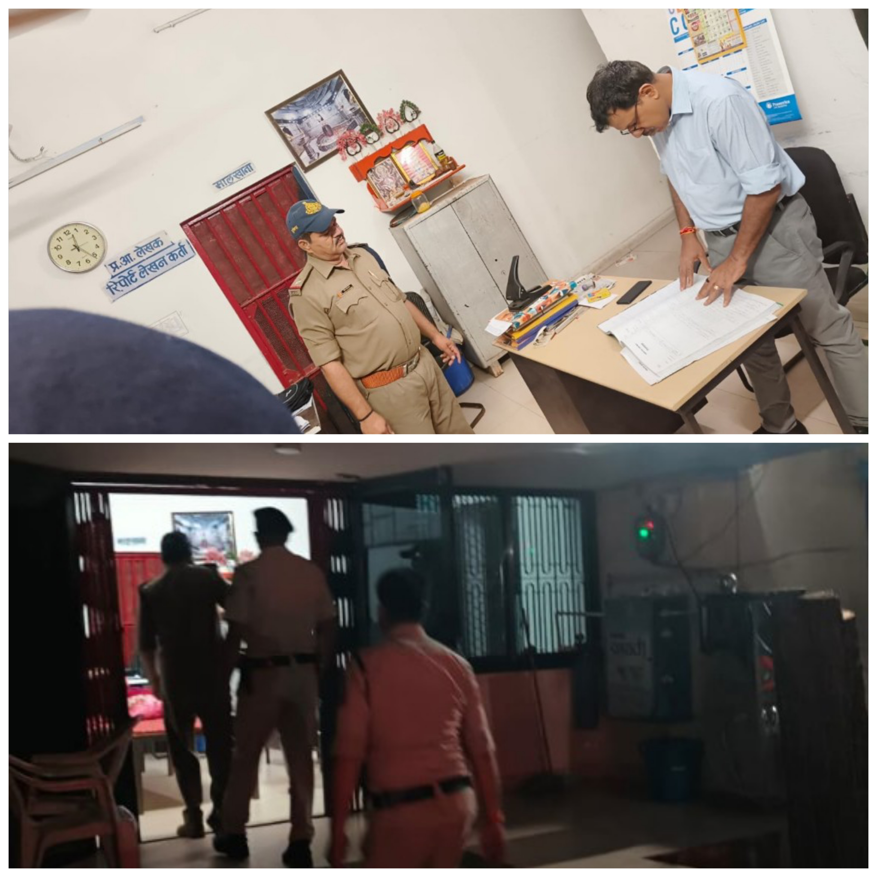 देर रात चौकियों पर पहुंचे एसपी राजेश व्यास, सुरक्षा व्यवस्था का लिया जायजा