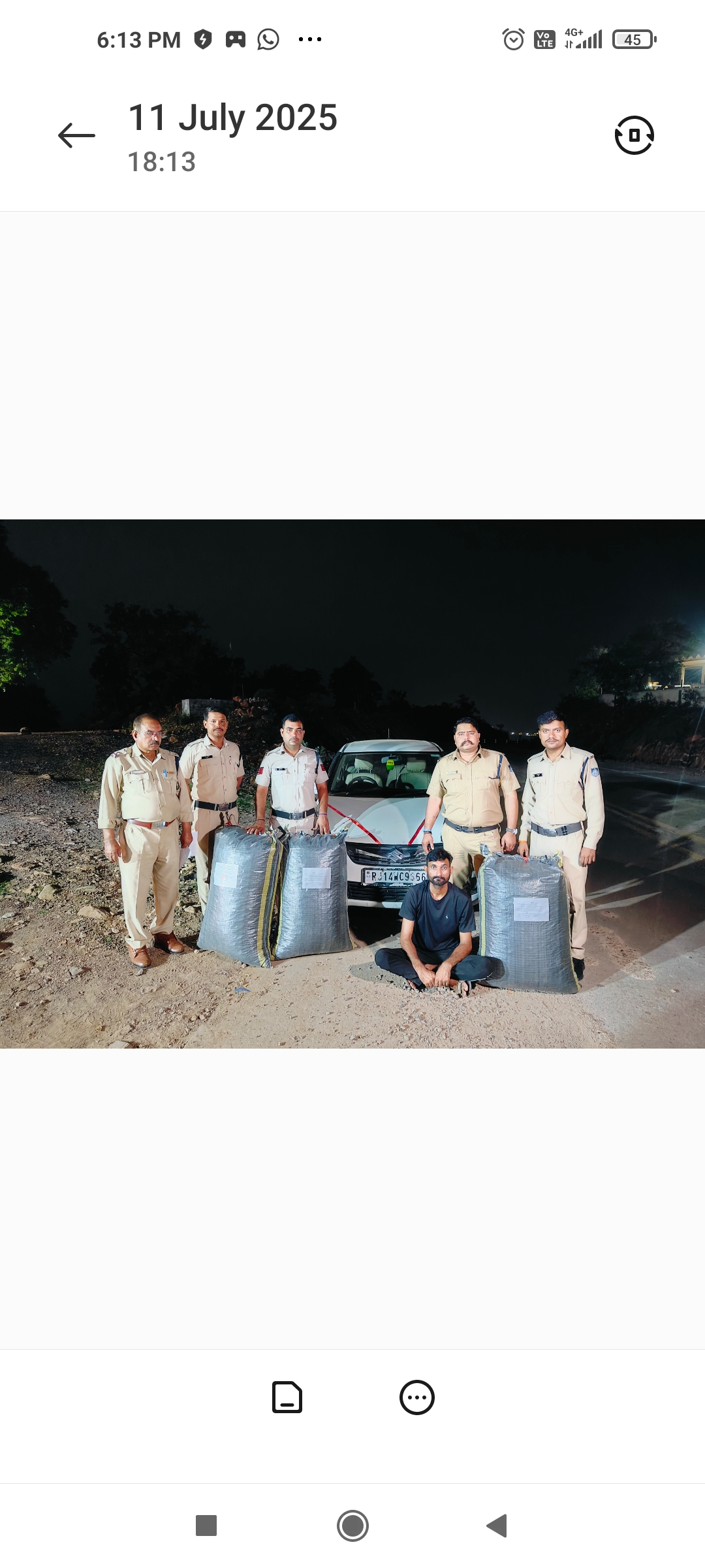 मादक पदार्थ तस्करों के विरुद्ध विशेष अभियान के तहत 63 किलोग्राम अवैध मादक पदार्थ डोडाचूरा मय स्वीफ्ट डिजायर कार सहित 01 आरोपी को पकडने में थाना रतनगढ़ पुलिस को मिली सफलता, 03 काले रंग के प्लास्टिक के कट्टों में भरा कुल 63 किलोग्राम अवैध मादक पदार्थ डोडाचूरा को किया जप्त  तस्करी में उपयोग की जा रही एक सफेद रंग कि स्वीफ्ट डिजायर कार रजिस्ट्रेशन क्रमांक RJ 14 WC 9666 को किया जप्त  कुल कीमति 10,80,000 रुपये का मश्रुका को जप्त किया गया