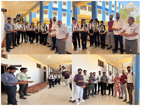 “नन्हे हाथों से प्रकृति का सम्मान: ज्ञानोदय इंटरनेशनल में पक्षी जल पात्र वितरण”