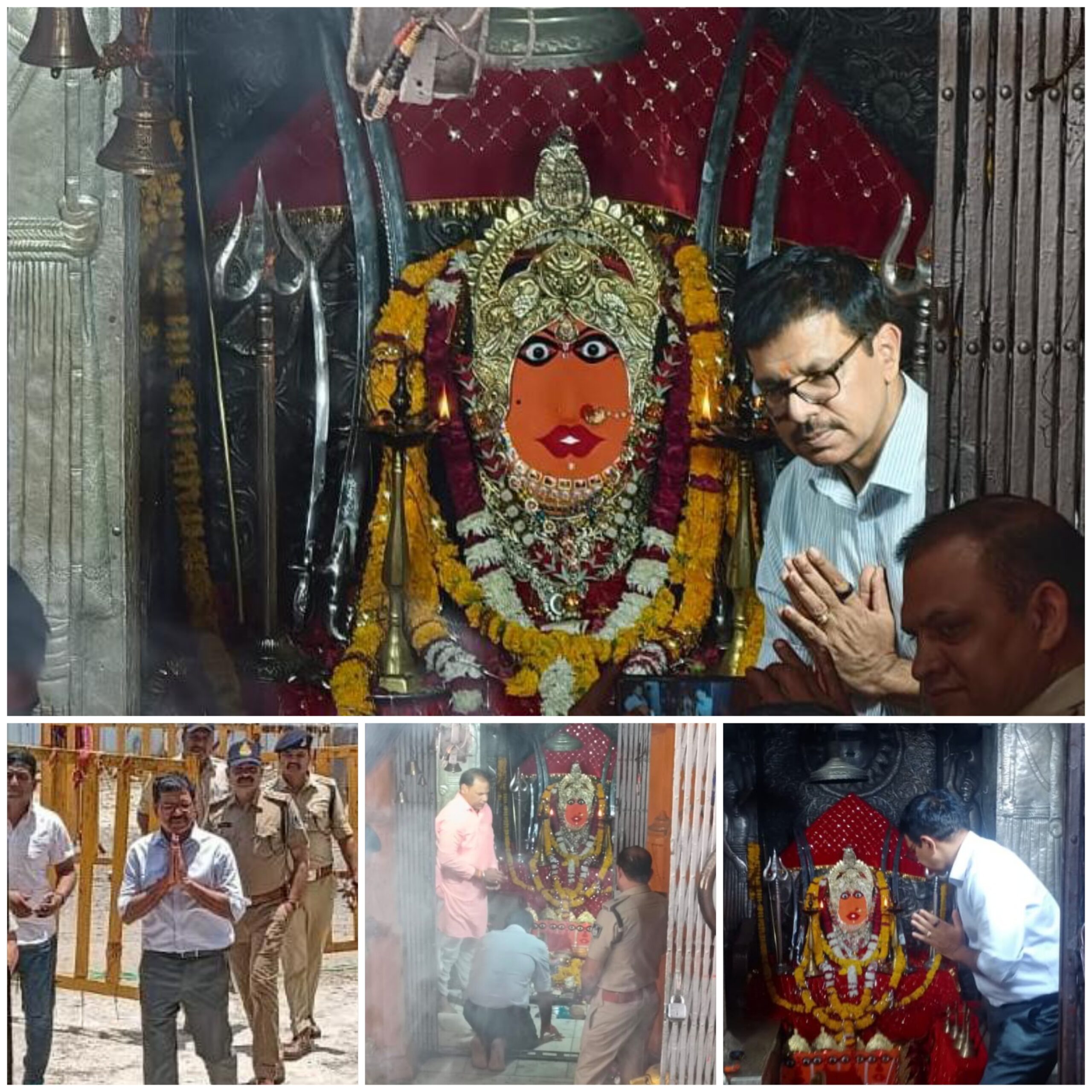 नीमच के नए पुलिस कप्तान ने पहले टेका भादवा माता के दरबार में मत्था,माता के आशीर्वाद से शुरू हुआ नवागत एसपी राजेश व्यास का पुलिस नेतृत्व,भक्ति और जिम्मेदारी का संगम: भादवा माता के दरबार पहुंचे नवागत एसपी