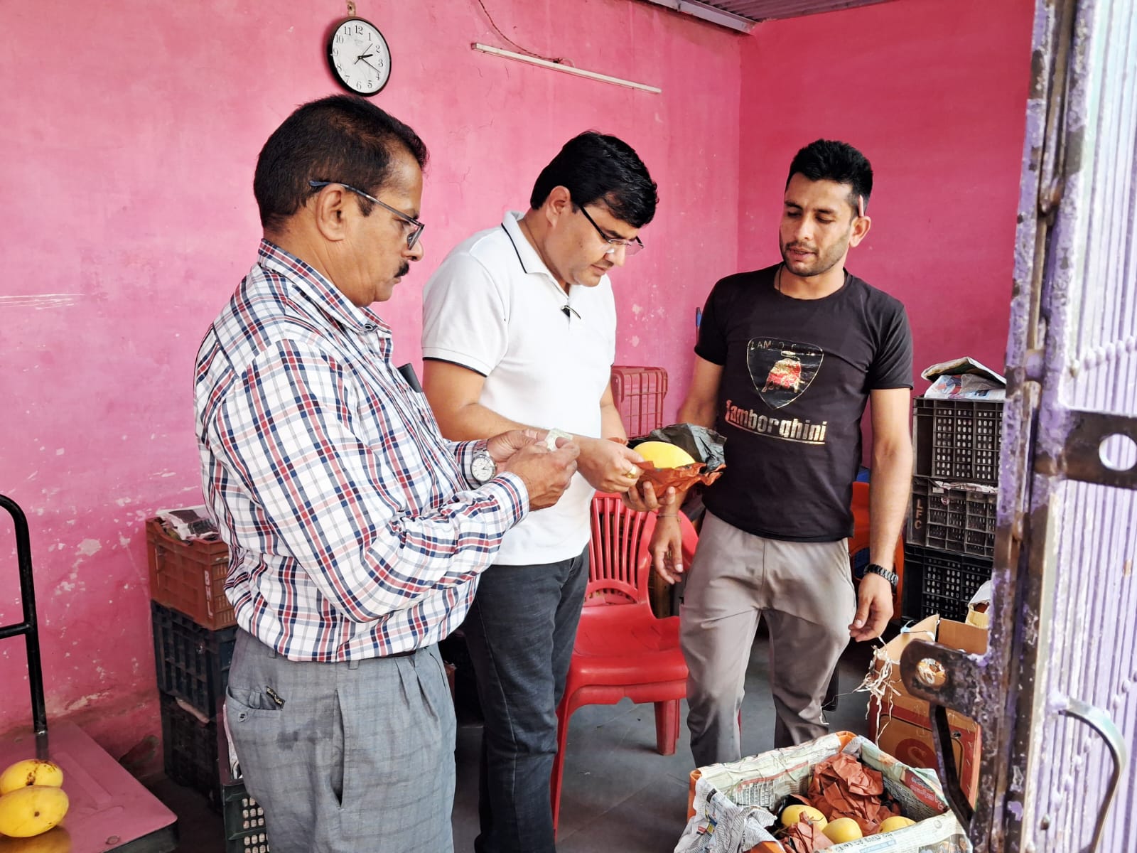 खाद्य एवं औषधि प्रशासन की टीम ने की  कार्रवाई, फल व डेयरी प्रतिष्ठानों से लिए नमूने
