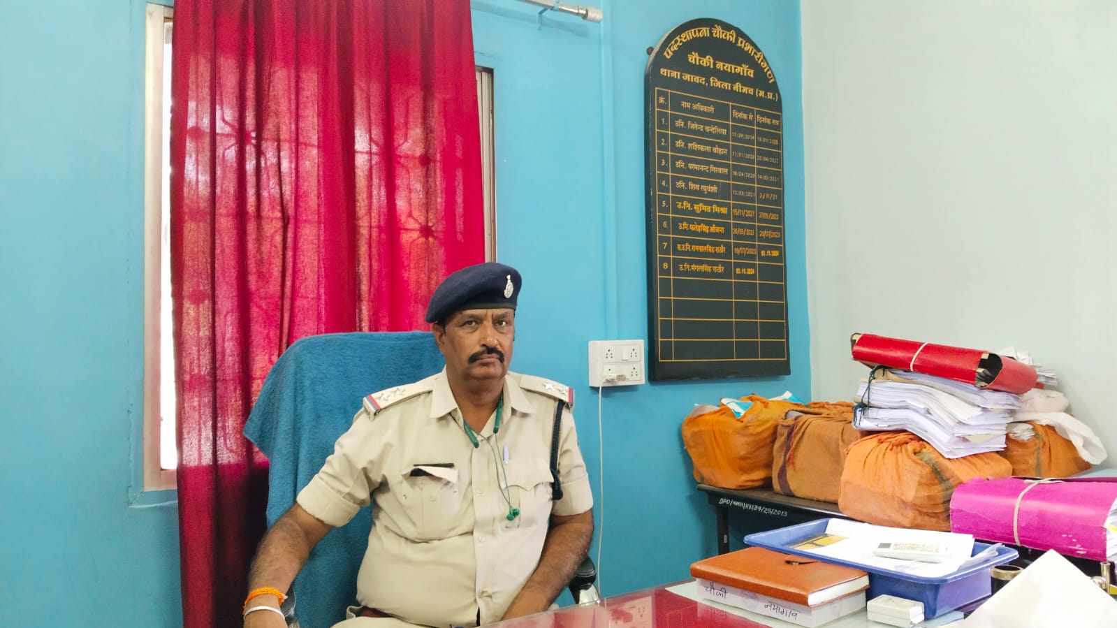 नयागांव चौकी के नए प्रभारी बने राजेंद्र सिंह सिसोदिया, आज ग्रहण किया पदभार
