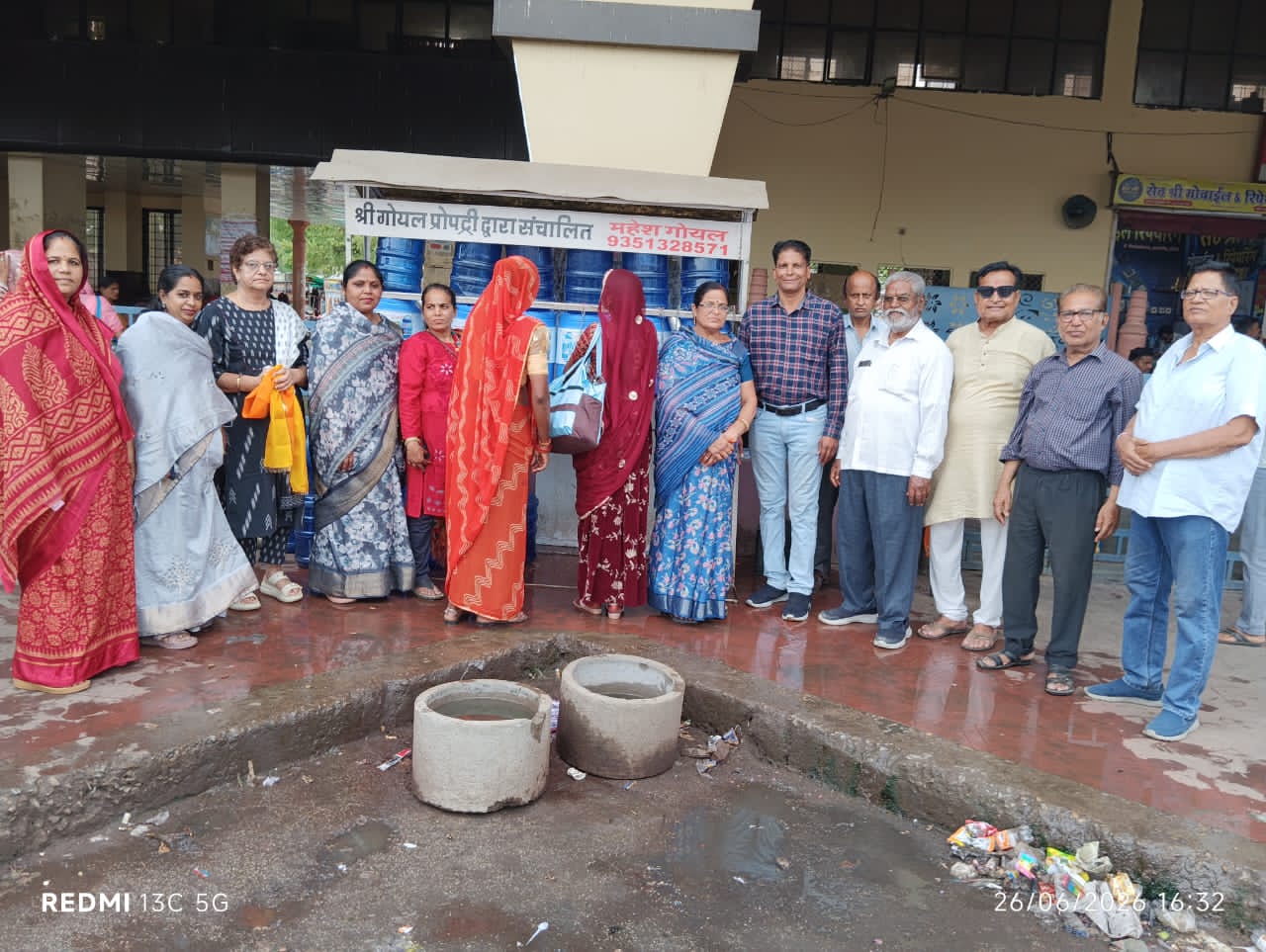 सेवा का जज्बा गोयल परिवार द्वारा लगातार,2 माह से चल रही जल सेवा का समापन